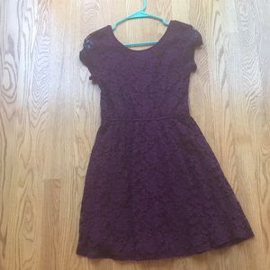 Maroon lace dress